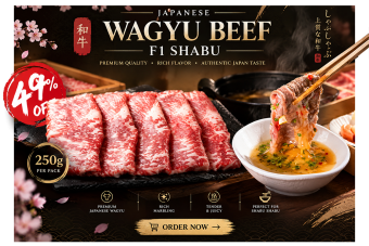 Japanese Wagyu Beef F1 Shabu 250g