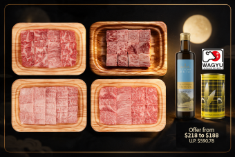 Wagyu Premium Yakiniku Set 1kg + FREE Extra Virgin Olive Oil 500ml + FREE Olive Can